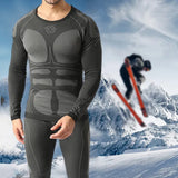 Men's Sport Thermal Underwear Suits Outdoor Cycling Compression Sportswear Quick Dry Breathable Clothes MartLion   