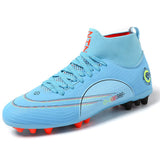 Turf Soccer Shoes Men's Ag Tf Football Boots For Kid Studded Trendy Outdoor Training Sneakers Mart Lion Moon cd Eur 30 