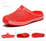 Men's Slippers Summer Hollow Outdoor Sandals Garden Beach Shoes Women Water Shower Flip Flops Lightweight MartLion   