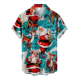 Printing Santa Claus Shirts Funny Men's  Clothing Women Hawaiian Beach Shirt Tops Christmas Pretty Gift MartLion Shirts-GNN9426 6XL 