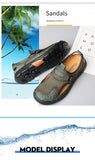 Summer Men's Beach Sandals Water Sport Sneakers Microfiber Mesh Flat Outdoor Casual Offcie Dress Shoes Mart Lion   