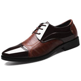 Men's Flat Classic Dress Shoes Genuine Leather Wingtip Carved Italian Formal Oxford For Winter Pu Dress MartLion Auburn 6 