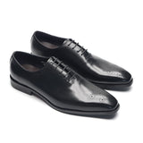 Men's Oxford Dress Shoes Genuine Leather Black Whole Cut Classic Wedding Formal MartLion Black EUR 44 