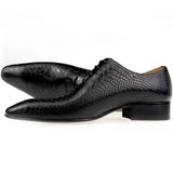  Men's Casual Dress Shoes Classic Oxfords Formal Modern Social Wedding Dress Sapato Loafer Serpentine Print MartLion - Mart Lion
