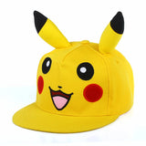 Pikachu baseball cap peaked cap cartoon anime character flat brim hip hop hat couple outdoor sports cap birthday gifts MartLion 3  