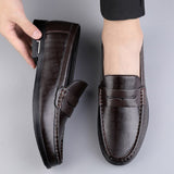 Super Soft Leather Men's Loafers Slip On Casual Footwear Moccasins Dress Shoes Mart Lion   