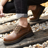 Designer Men's Shoes Casual British Formal Outdoor Waterproof Work Mart Lion   