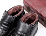 Winter Waterproof Men's Casual Leather Shoes Slip-on Male Casual Shoes Rubber Warm Winter Shoes for Men's MartLion   