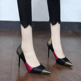 Spring High Heels Women Pumps Pointed Toe Office Lady Working Shoes French Style Female Footware Black Green Mart Lion   