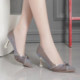 Party Night Clue Round Heel Pumps for Women Elegant Beige Comfort Summer Slip on High Heel Shoes MartLion e 35 