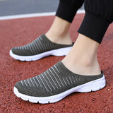 Men's Summer Mesh Casual Shoes Breathable Half-pack Slippers Women Flat Walking Outdoor Luxury Sandals MartLion   