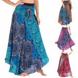 Summer Long Skirts Women Bottom Vintage Two Way Wear Beach Dress MartLion   