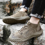 Golden Sapling Retro Men's Boots Platform Shoes Outdoor Leisure Flats Leather Party Footwear Classics Work MartLion   