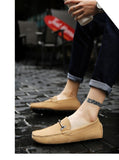 Genuine Leather Men's Loafers Casual Shoes Boat Driving Walking Casual Loafers Handmade Mart Lion   