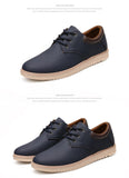 Men's Leather Casual Shoes Flat Trendy Sneaker Oxfords Zapatillas Mart Lion   