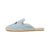 Ladies Summer Toe Slippers Sandals Flat Breathable Slip-On Espadrilles Denim Floral Embroidered Mules MartLion   