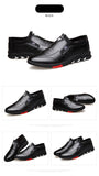  Men's Leather Shoes Casual Soft-Soled Non-Slip Breathable All-Match Footwear Black Mart Lion - Mart Lion