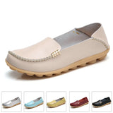 Flat Shoes Slip For Women's moccasins Genuine Leather Loafers MartLion   