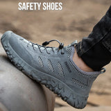Summer Safety Shoes Men's Breathable Steel Toe Work Indestructible Security Boots Protective Work Sneakers MartLion   