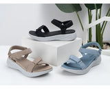 Casual Open-toe Women Sandals Non-slip Solid Color Hook Loop Platform Summer Beach Shoes MartLion   