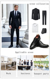 Handmade Men's Penny Loafers Genuine Leather Black Wine Red Dress Shoes Wedding Party Slip MartLion   