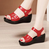 platform sandals women shoes summer high heels wedge ladies waterproof beach office MartLion   