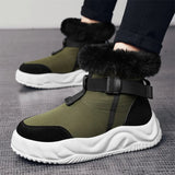 Furry Warm Snow Boots Padded Thickened Cotton Shoes Men's Boots Lightweight Walking MartLion   