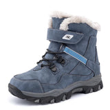 Winter Children Snow Warm Boots Shoes Boys Sneaker Rubber Hiking Children Waterproof Leather Boots Kids MartLion   