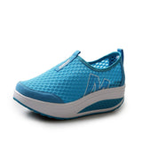 Women Sneakers Air Cushion Sports Shoes Mesh Leather Blue White Pink Outdoor Walking Jogging Female Trainers Mart Lion   