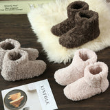 Winter Women Coral Fleece Slippers Girls Soft Soles High Boots Indoor Home Non-slip Sock Floor Shoes Men's Plush Warm Mart Lion   