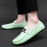 Men's Casual Shoes Breathable Loafers Sneakers Flat Handmade Retro Leisure Loafers MartLion green 46 