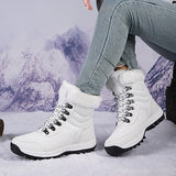 Women Snow Boots Female Winter Casual Shoes Outdoor Youth Mid-Calf Boots Waterproof Plush Ladies Cotton-padded Shoes MartLion   