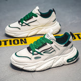 Men's Casual Sneakers Summer Breathable Mesh Jogging Platform Walking Shoes Zapatillas Hombre MartLion BK2059 White Green 39 
