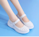 Women's Shoes Women  Leather Sneakers Slip on Platform Wedges White Ladies Loafers Casual MartLion   