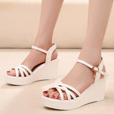 Wedge Heel Sandals Women Summer High Heel Shoes Platform Open Toe MartLion   