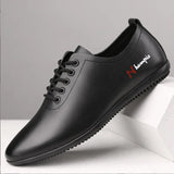 Men's Summer Shoes Designer Spring Autumn Casual Leather Solid Color MartLion Black 38 