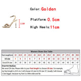  Liyke Crystal Ankle Strap Gold Sandals Ladies Gladiator Open Toe Ballroom High Heels Dance Shoes Women Pumps MartLion - Mart Lion