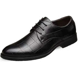 Wedding Dress Shoes Men's Leather Casual  Breathable Oxford with Heel Social Homme MartLion   