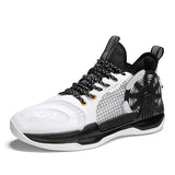 Basketball Shoes High Top Non-slip Boots Sneakers Outdoor Men's Training Sneakers MartLion Black White 39 