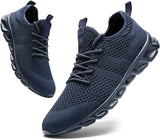 men's casual shoes light sneaker white outdoor breathable mesh sports black running tennis MartLion Deep blue 37 