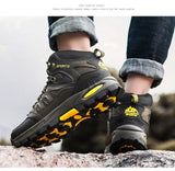 Men's Hiking Shoes Breathable Outdoor Hiking Boots Lace Up Trekking Outdoor Non-slip Mountain Mart Lion   