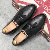 Fashion Slip Men's Dress Shoes microfiber Leather Formal Mart Lion   