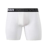 Men's Boxer Shorts Mid Waist Panty Underwear Seamless Bamboo Fiber Boxers Open Crotch Panties MartLion WHITE 7XL 