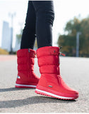 Winter thick women's snow boots Warm Plush Mid-calf Boots Non slip Waterproof Platform Snow Boot Casual Female White shoes MartLion