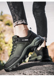 Autumn Leather Men's Sneakers Chunky Shoes Heighten Casual Damping Tennis Black Waterproof Mart Lion   