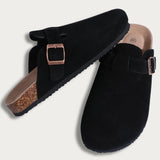 Trendy Clogs For Women Slippers Suede Mules Men's Cork Home Sandals with Arch Support Leather Potato Shoes MartLion   