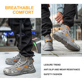 safety shoes men's anti puncture anti slip work sneakers with iron toe men's work shoes security boots MartLion   