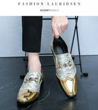 Mirrors Shoes Dress Men's Pointed Toe Leather Loafers Slip-on Social Zapatos Hombre MartLion   