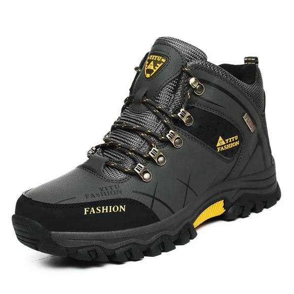 Men's Winter Snow Boots Waterproof Leather Sneakers Super  Warm Men's Boots Outdoor Hiking Work MartLion - Mart Lion
