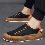 Men's Casual Sneakers Vulcanized Flat Shoes Designed Skateboarding Tennis Slip-on Walking Sports Mart Lion   